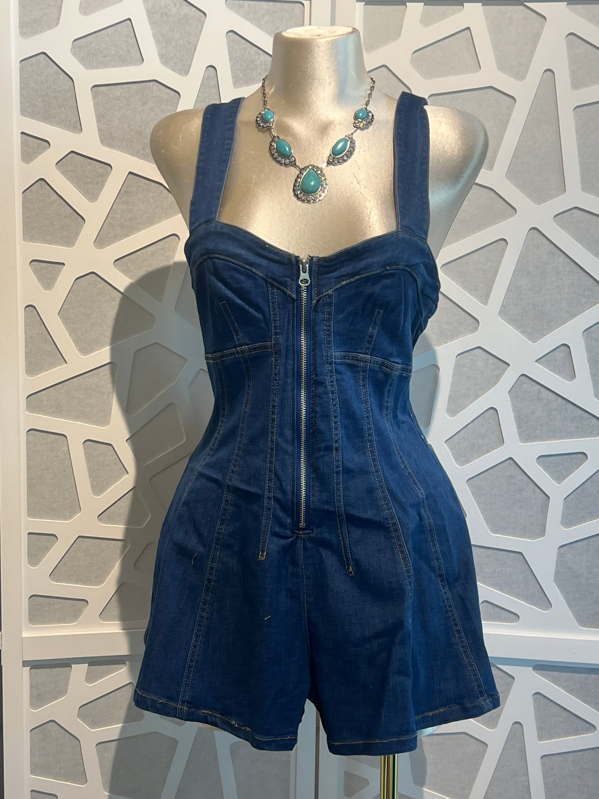 DENIM ROMPER