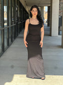 DBL LAYER BASIC MAXI KNIT DRESS