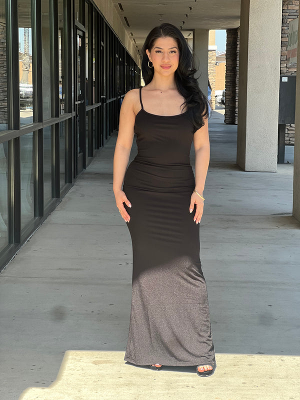 DBL LAYER BASIC MAXI KNIT DRESS