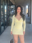 LONG SLEEVE PLUNGING V-NECKLINE TOP