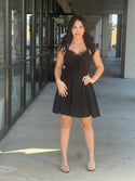 Corset Self-Tie Ribbon Zippered Dress