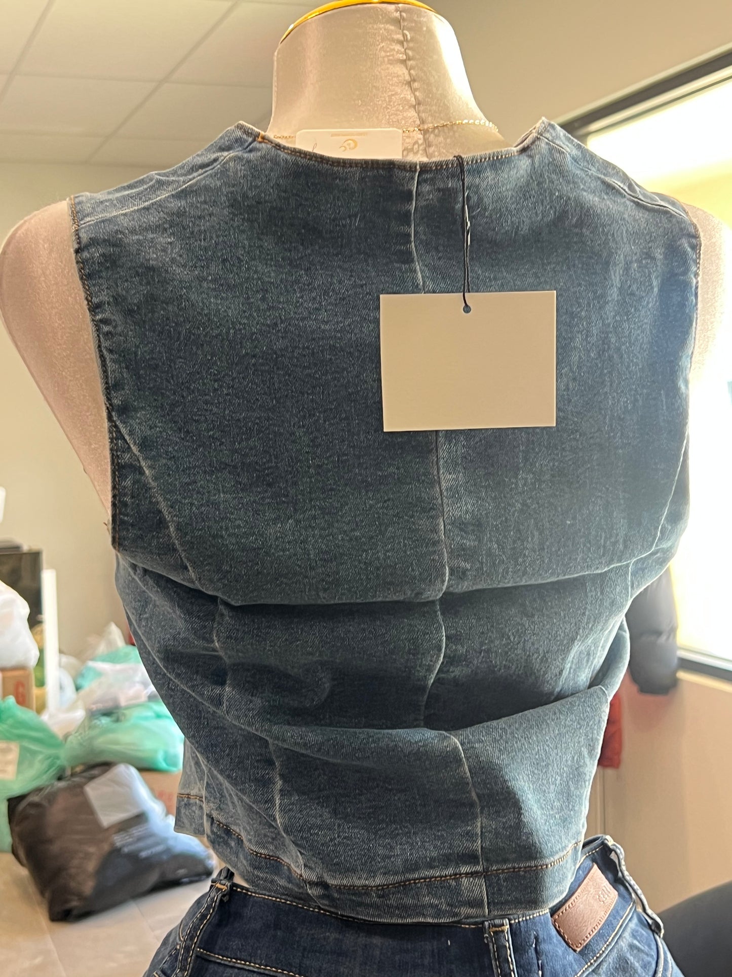 Stretch Denim Vest
