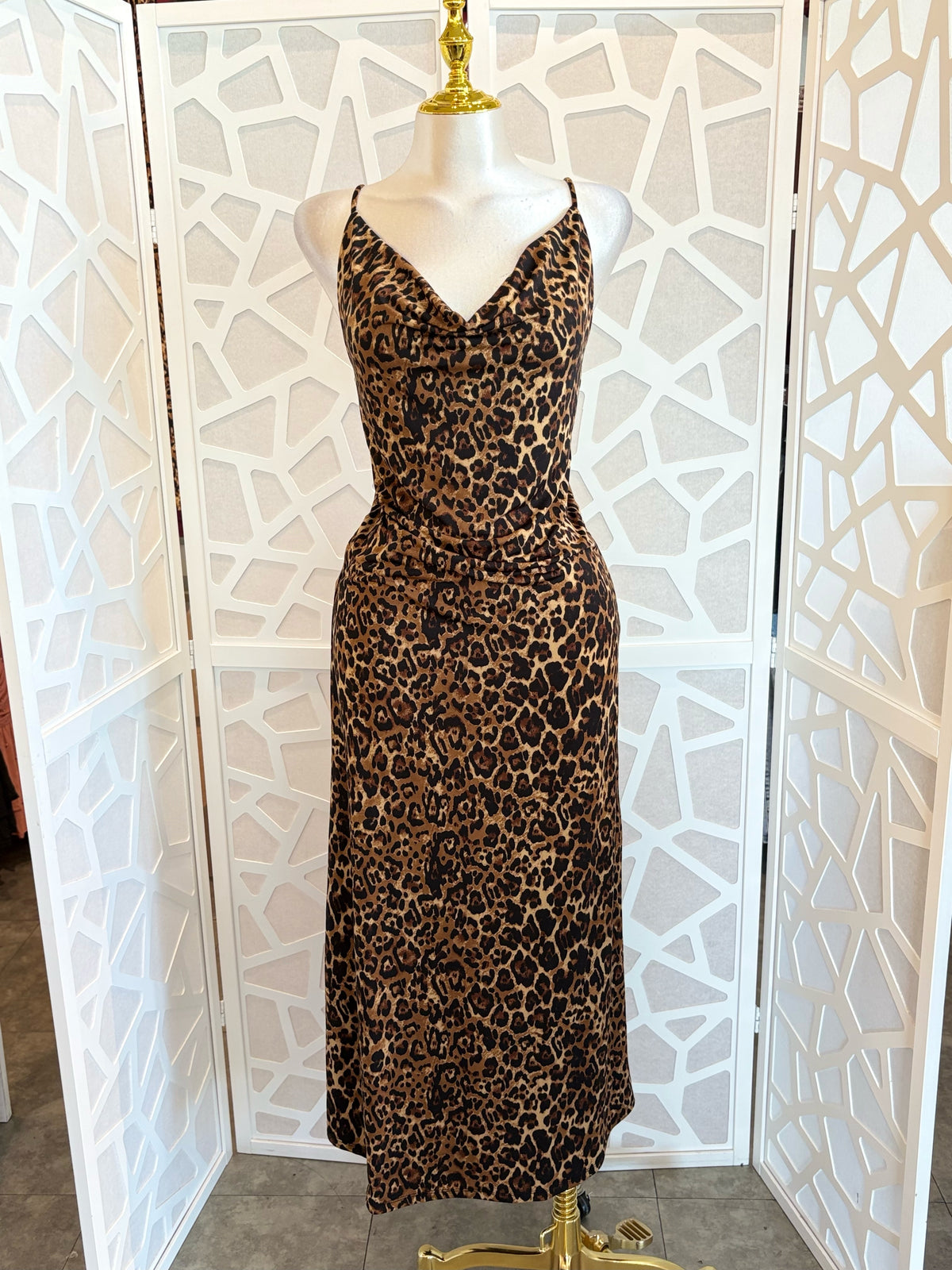 Leopard maxi dress