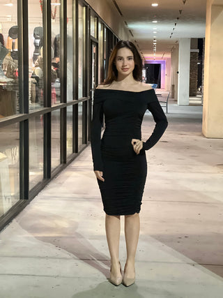 Nelly off shoulder midi dress