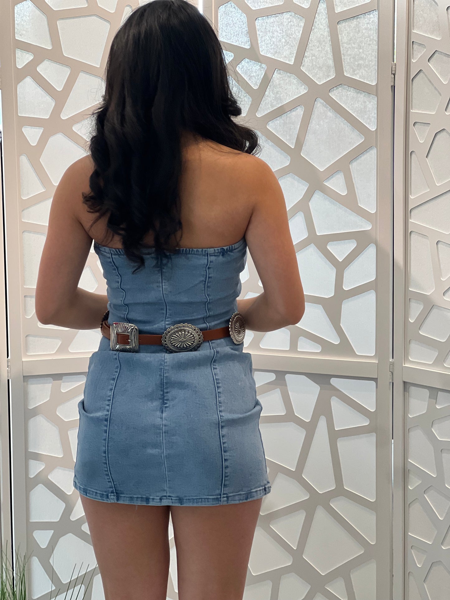 STRAPLESS MINI DRESS