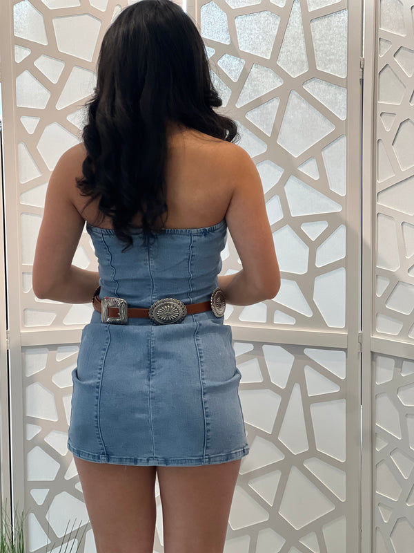 STRAPLESS MINI DRESS