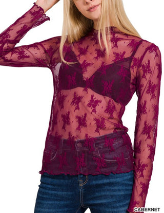 Lace See-through Layering Top