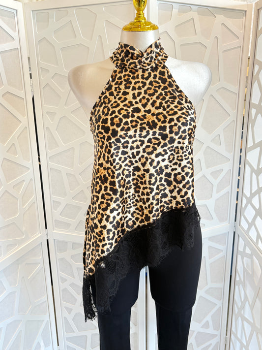LEOPARD ASYMMETRICAL BLOUSE