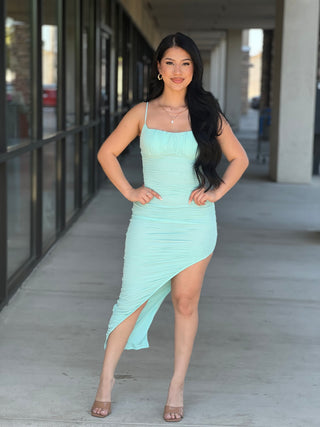 Mesh mint dress