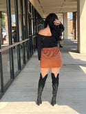 Long sleeve off shoulder top