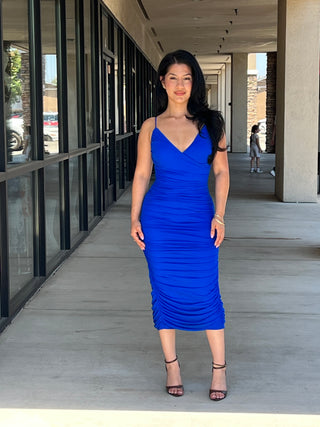 ROYAL BLUE MIDI DRESS
