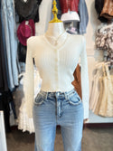 Lia Long Siv V-neck Fitted Sweater Cardigan