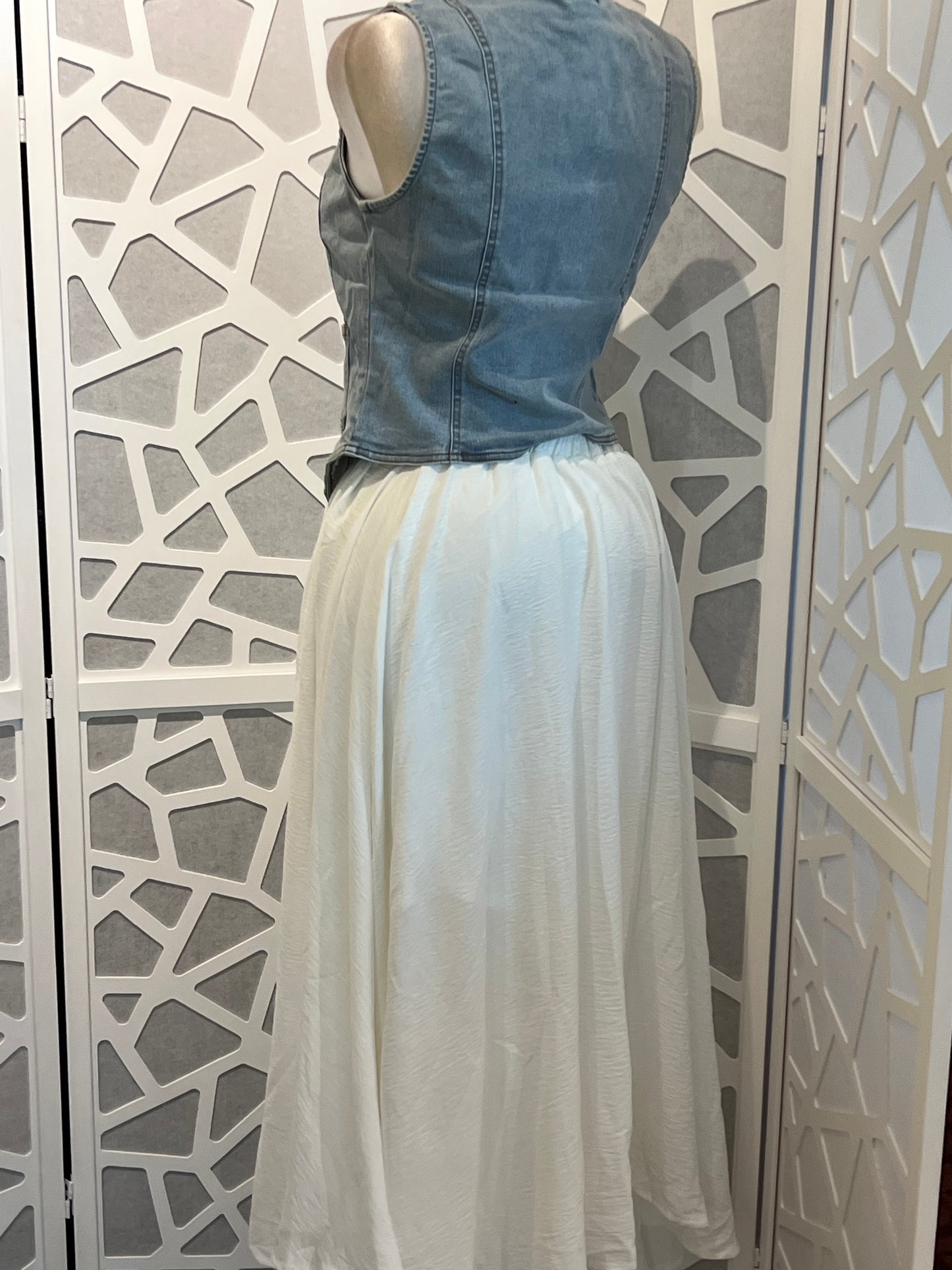 Box Pleated Midi Skirt