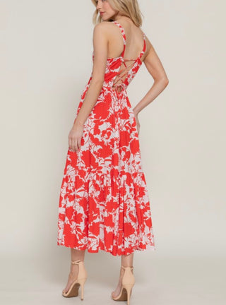 Floral Print Cami Midi Dress