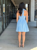 Corset Self-Tie Ribbon Zippered Dress