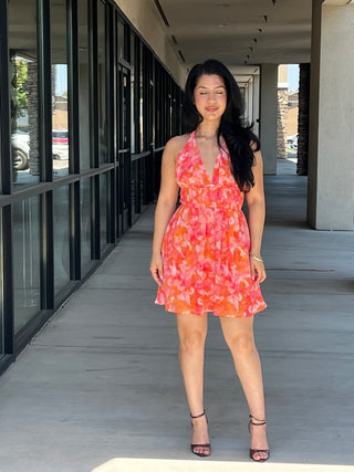 JANIE MINI HALTER DRESS