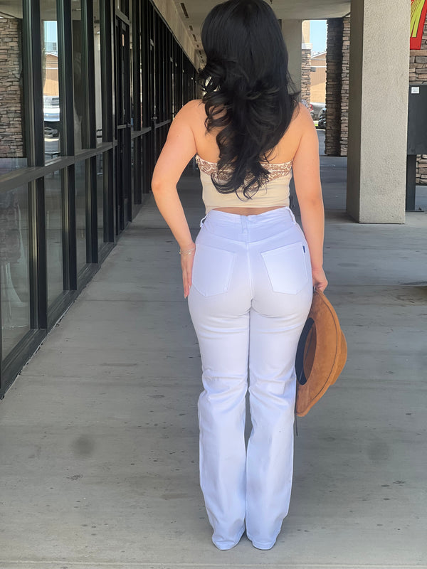MONTANA Embroidered Suede Bustier Top