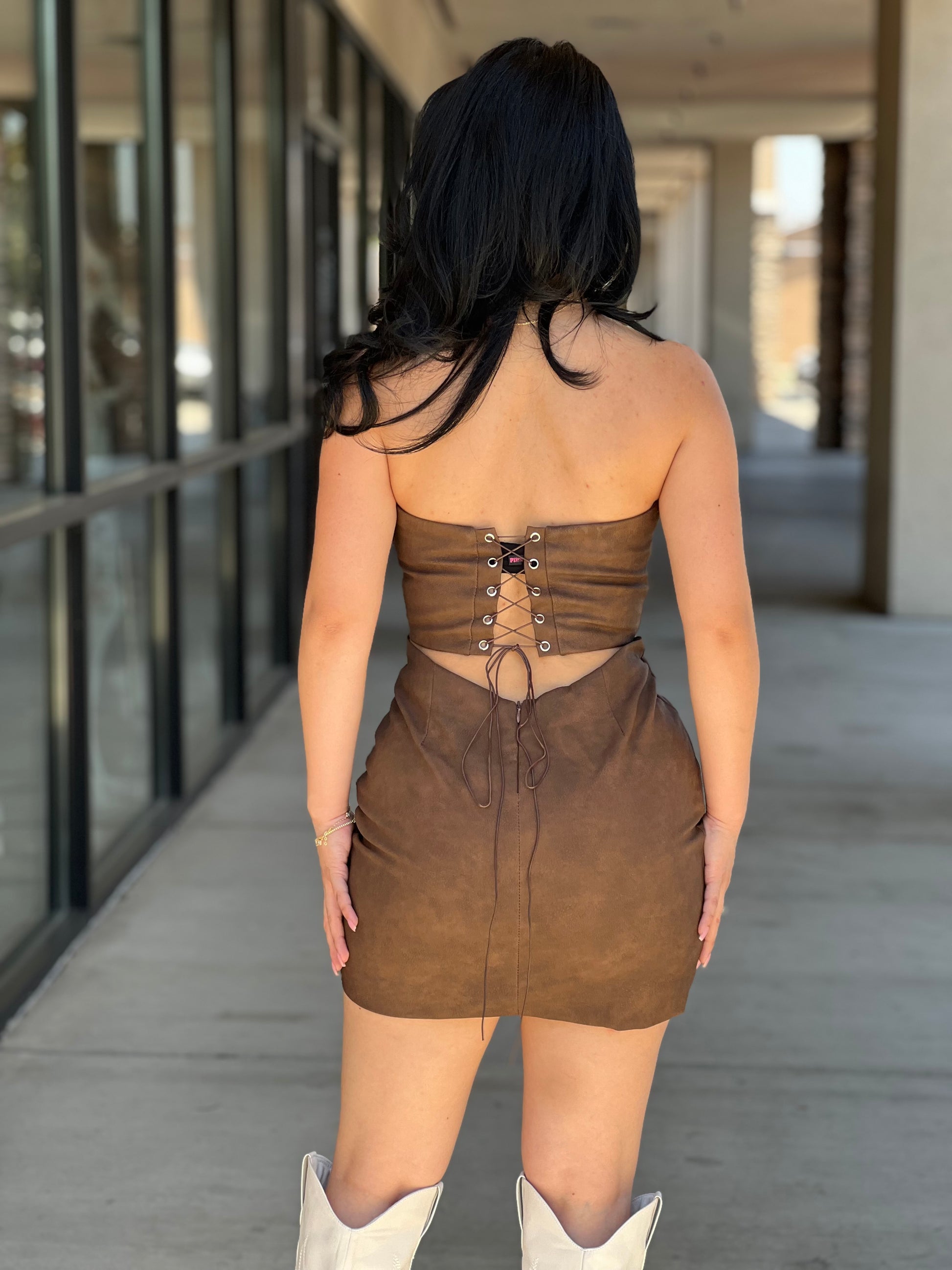 white christmas dresses Arizona vegan leather embroidered western corset dress – MODERN BY MB, LLC