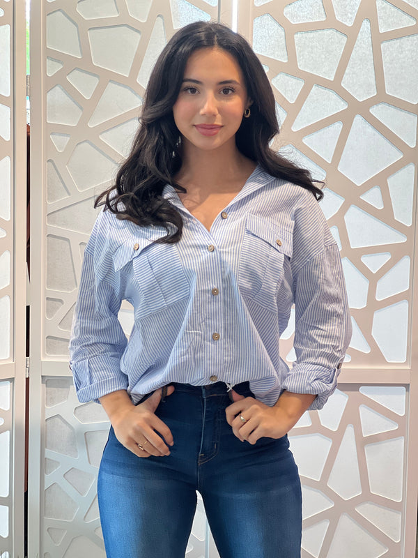 Button-Down Classic Stripe Shirt