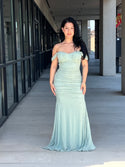 Sage maxi pearl dress