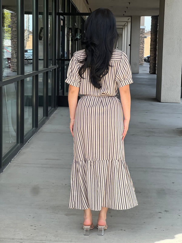 TINA STRIPE MAXI DRESS