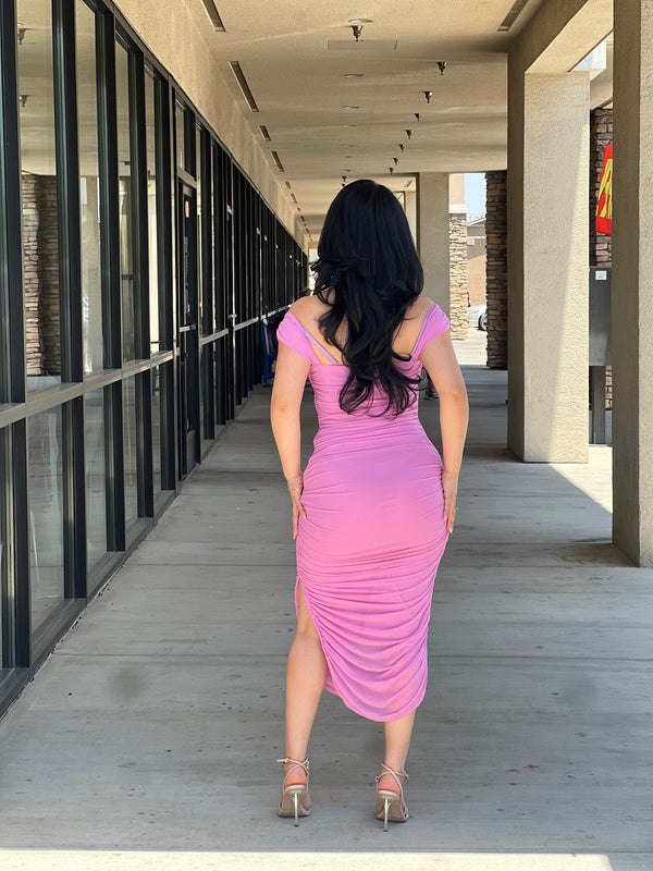 Heather Mesh midi dress