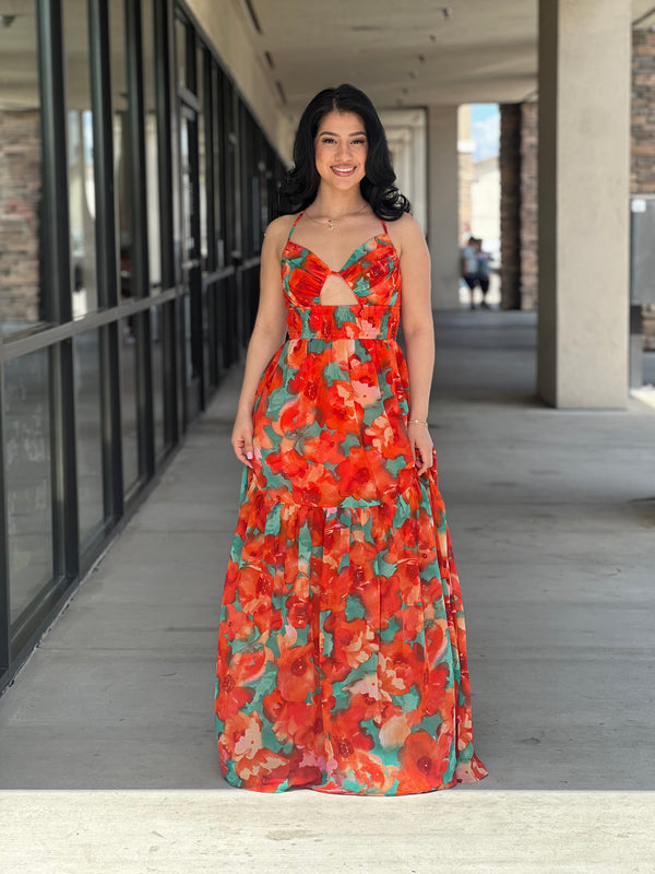Maya floral maxi dress