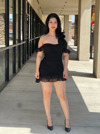 Off shoulder mini dress