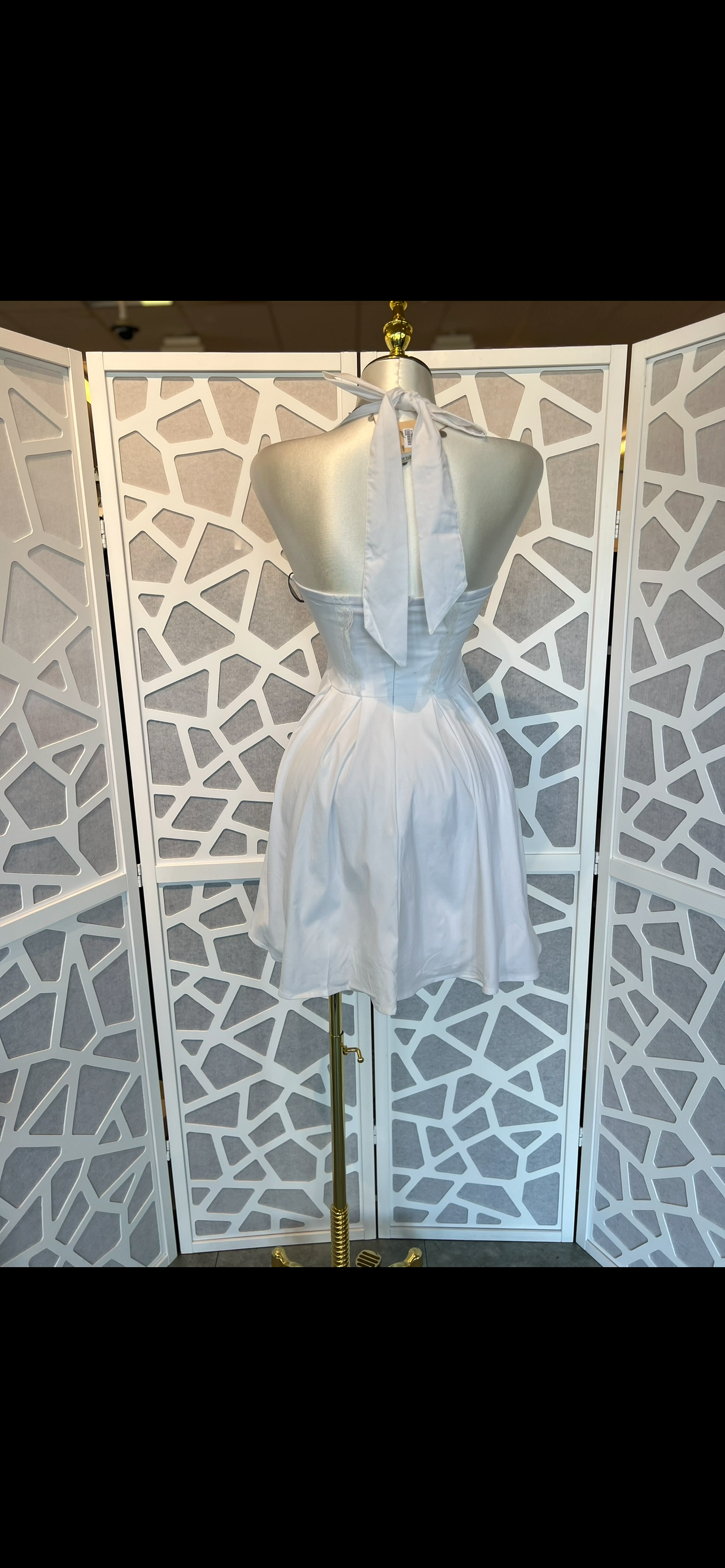 Corset Self-Tie Ribbon Zippered Dress