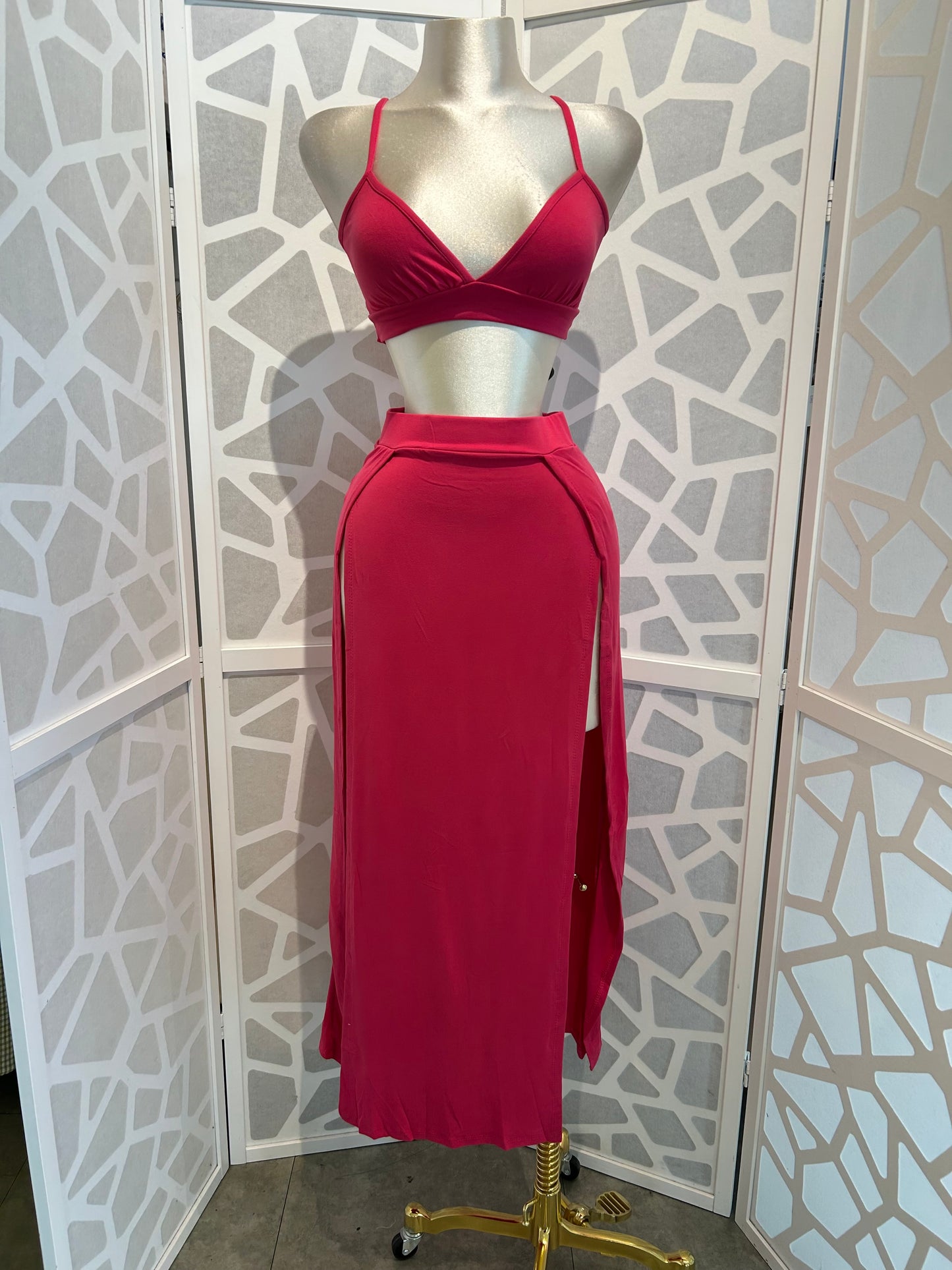 Hawaii two piece set (FUCHSIA PINK)