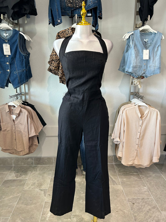 Halter Neck Wide-leg Jumpsuit
