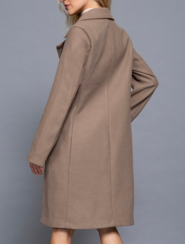 LONG SLEEVE A-LINE LONG COAT