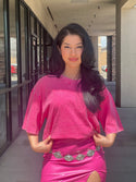Rhinestone Studded Oversized Tee