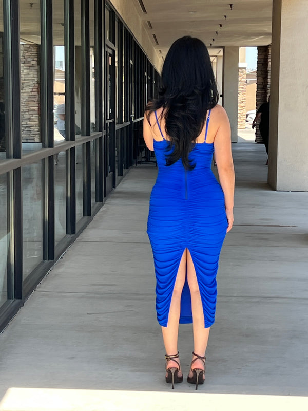 ROYAL BLUE MIDI DRESS