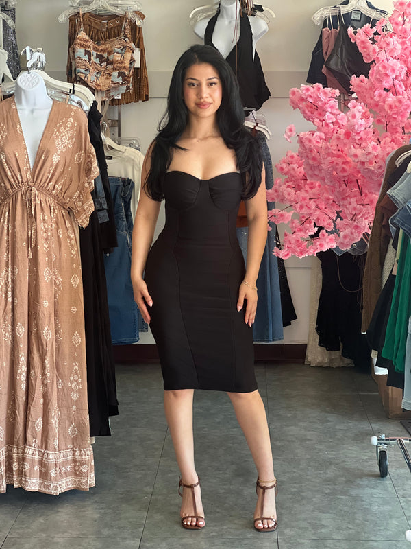 REYNA BANDAGE MIDI DRESS