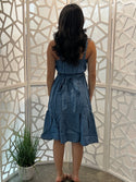 Midi Dress With Waist Tie