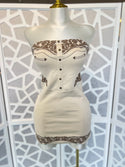 LAREDO Embroidered Suede Mini Dress PREORDER