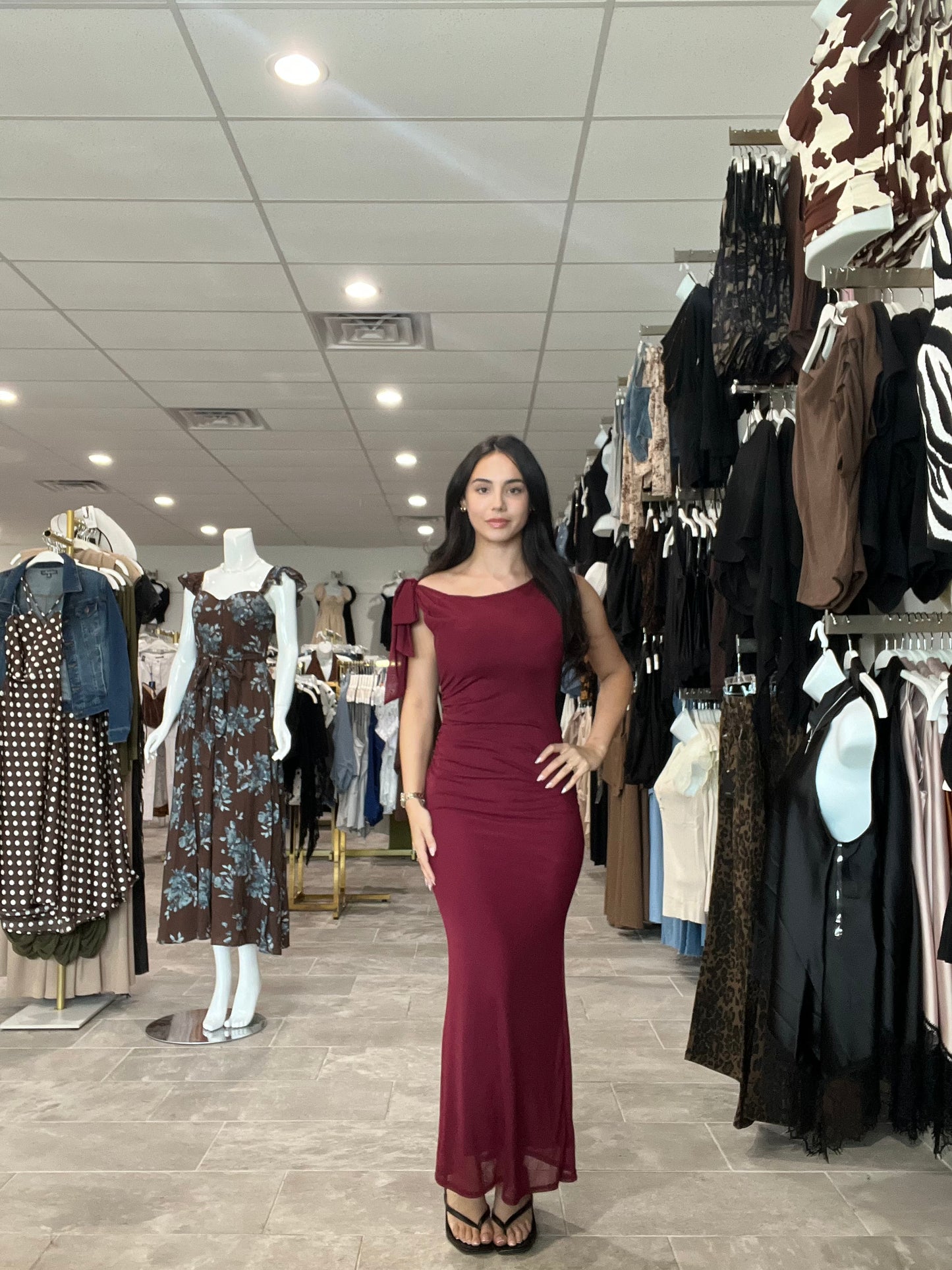 Sofia Mesh maxi dress