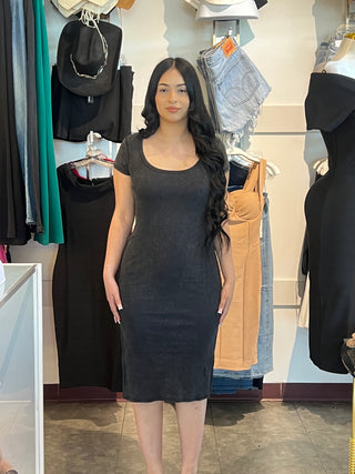 SANDRA BASIC MIDI DRESS