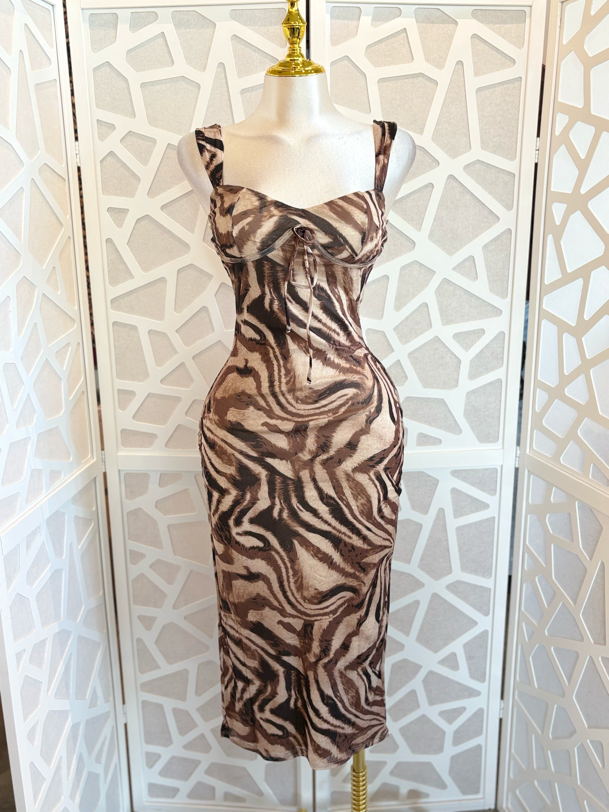 Midi length dress
