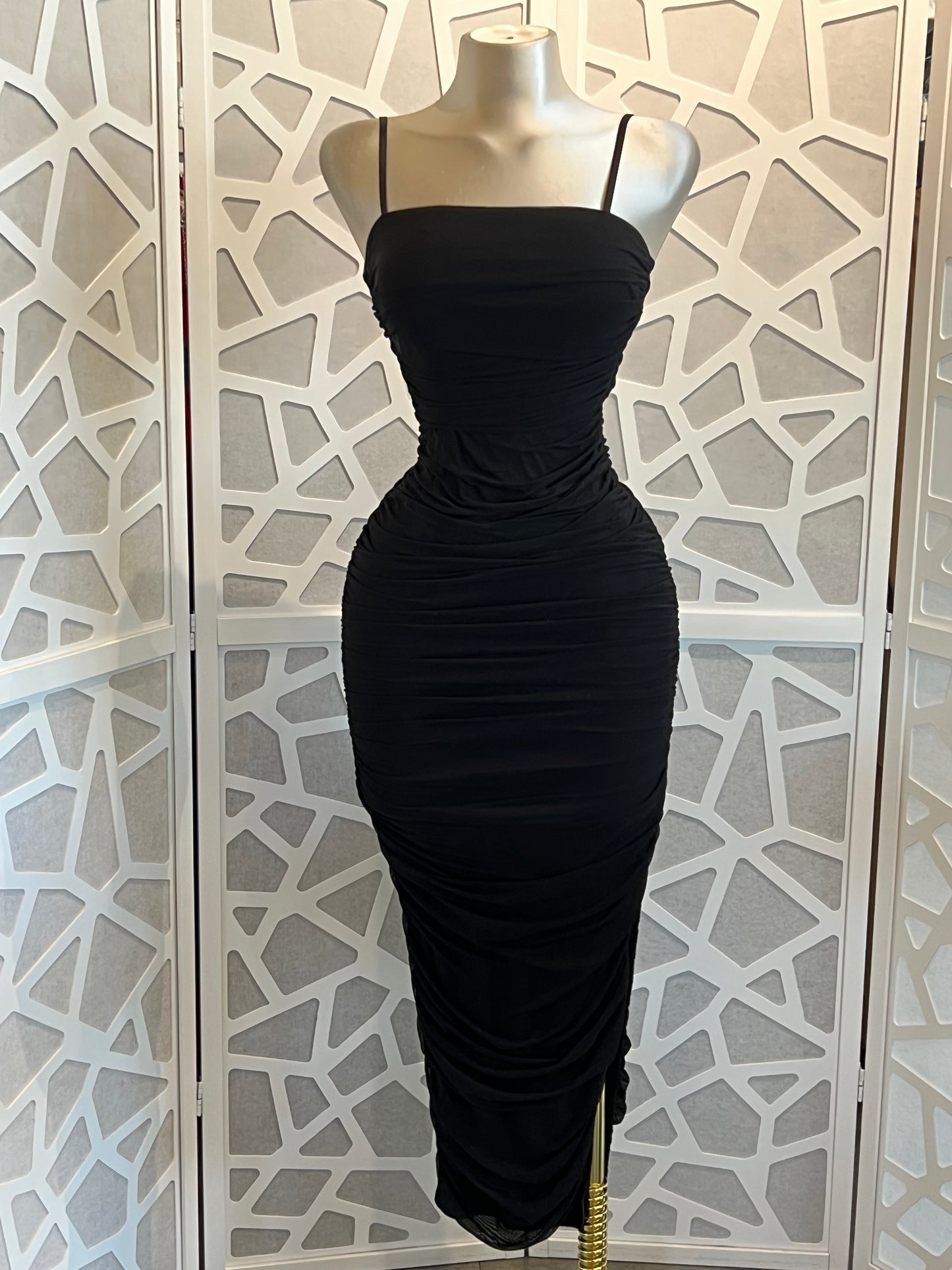 Kayla mesh midi dress