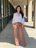 Roll-Up Sleeve Linen-Blend Shirt