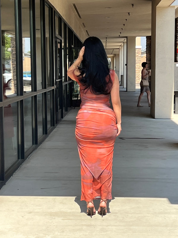 MESH MAXI DRESS