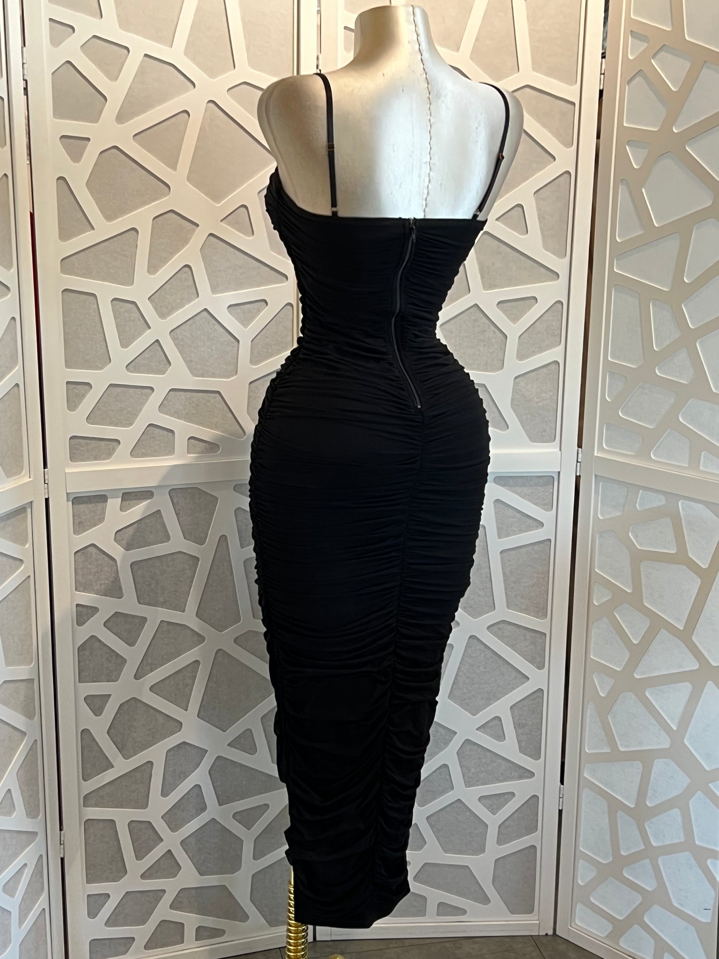 Kayla mesh midi dress