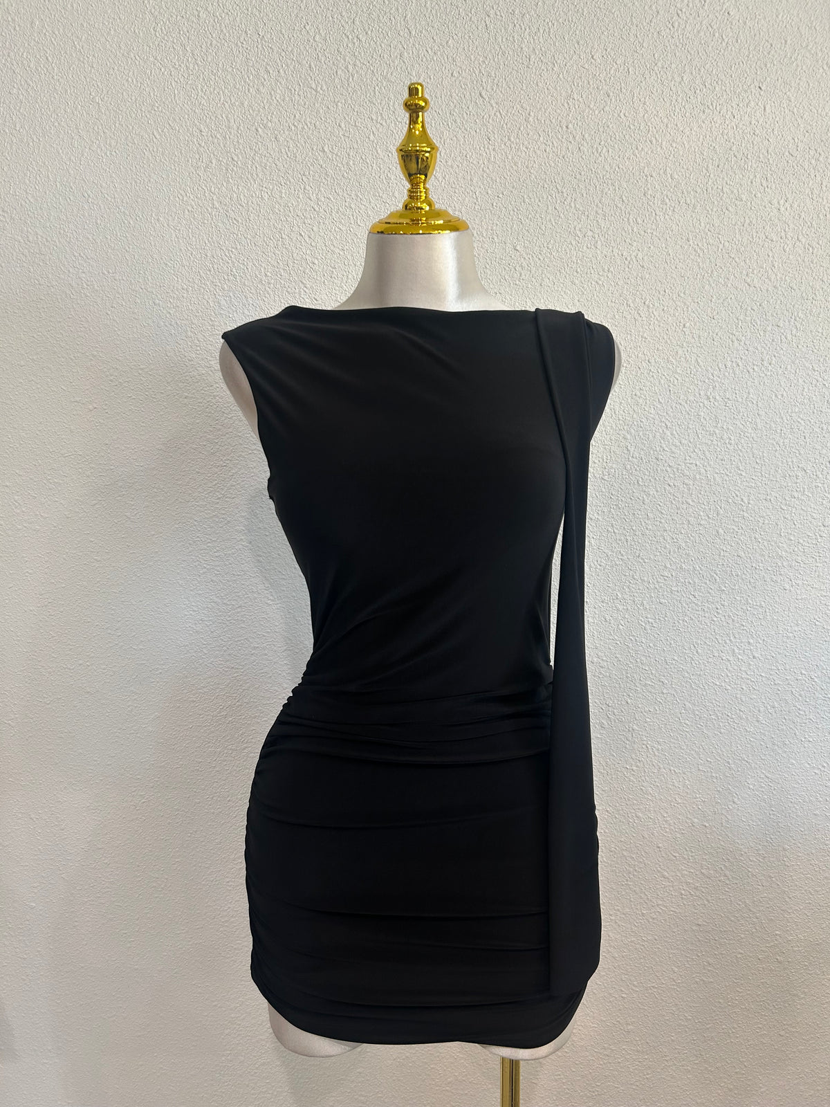 ALEXA DRESS WITH DRAPE DETAIL
