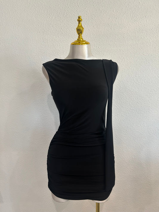 ALEXA DRESS WITH DRAPE DETAIL