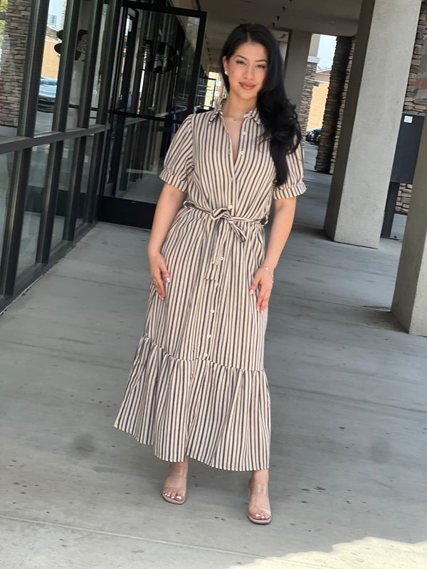 TINA STRIPE MAXI DRESS