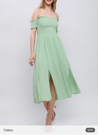 Flowy Off the Shoulder Dress