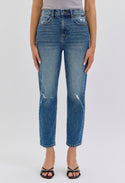 High Rise Crop Straight