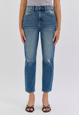 High Rise Crop Straight